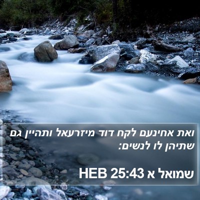 שמואל א 25:43 HEB Bible Verse Image