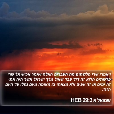 שמואל א 29:3 HEB Bible Verse Image