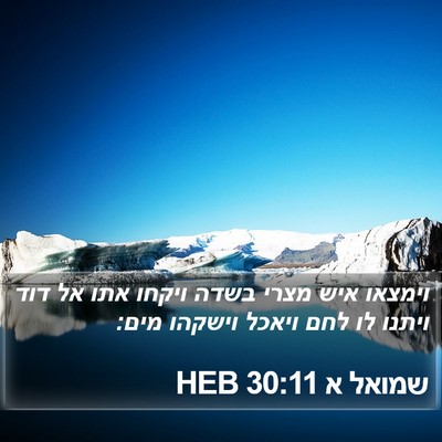 שמואל א 30:11 HEB Bible Verse Image