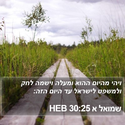 שמואל א 30:25 HEB Bible Verse Image