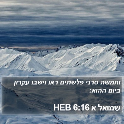 שמואל א 6:16 HEB Bible Verse Image