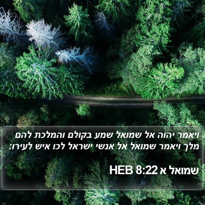 שמואל א 8:22 HEB Bible Verse Image