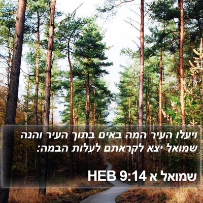 שמואל א 9:14 HEB Bible Verse Image