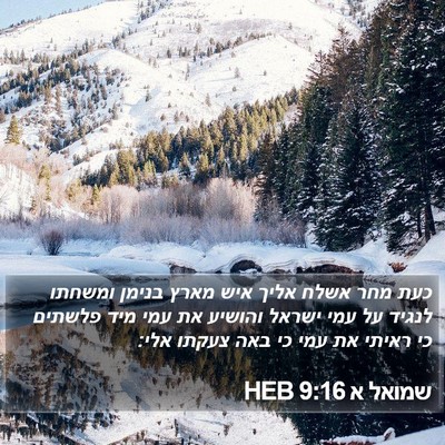 שמואל א 9:16 HEB Bible Verse Image