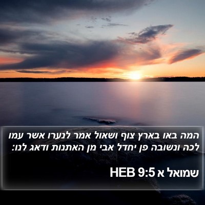 שמואל א 9:5 HEB Bible Verse Image