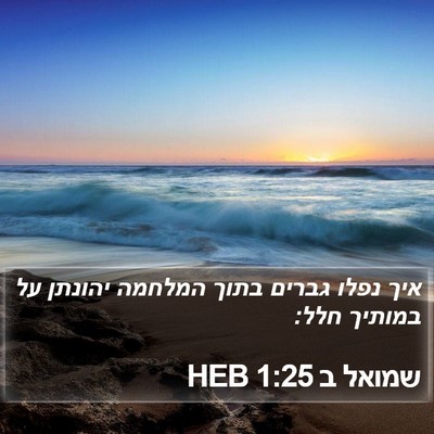 שמואל ב 1:25 HEB Bible Verse Image
