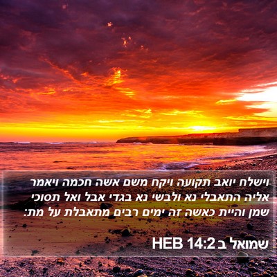 שמואל ב 14:2 HEB Bible Verse Image
