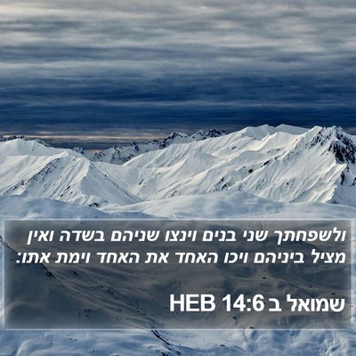 שמואל ב 14:6 HEB Bible Verse Image