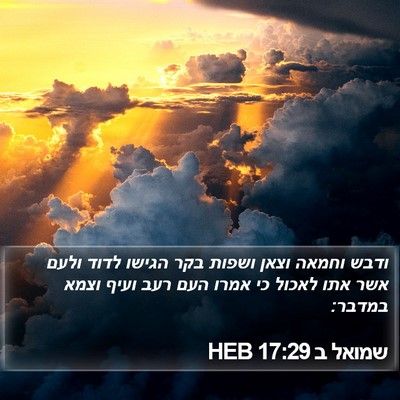 שמואל ב 17:29 HEB Bible Verse Image