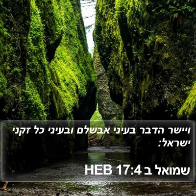 שמואל ב 17:4 HEB Bible Verse Image