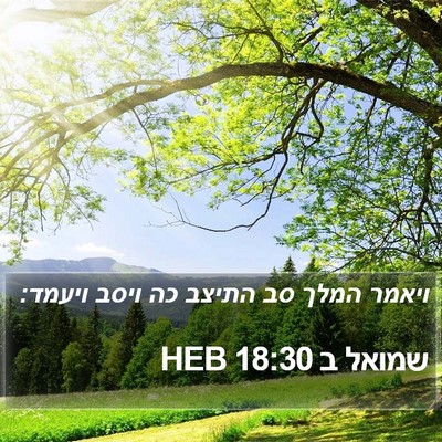 שמואל ב 18:30 HEB Bible Verse Image
