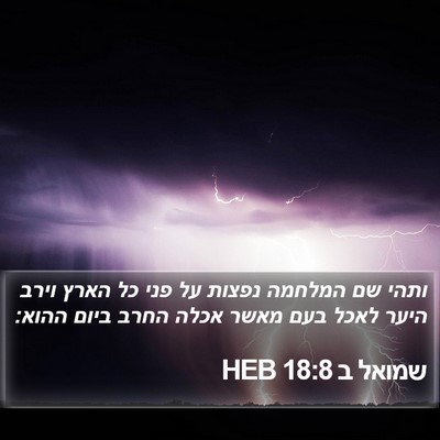שמואל ב 18:8 HEB Bible Verse Image