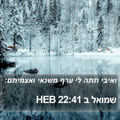 שמואל ב 22:41 HEB Bible Verse Image