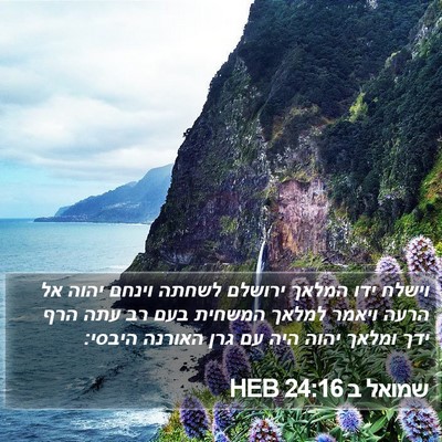 שמואל ב 24:16 HEB Bible Verse Image