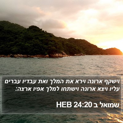 שמואל ב 24:20 HEB Bible Verse Image