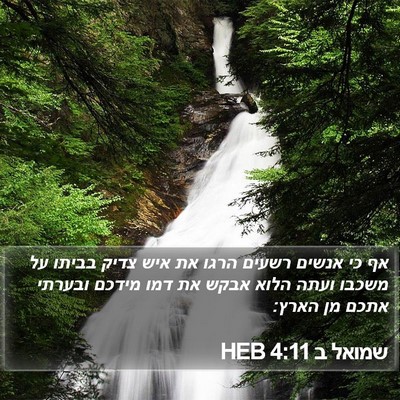 שמואל ב 4:11 HEB Bible Verse Image