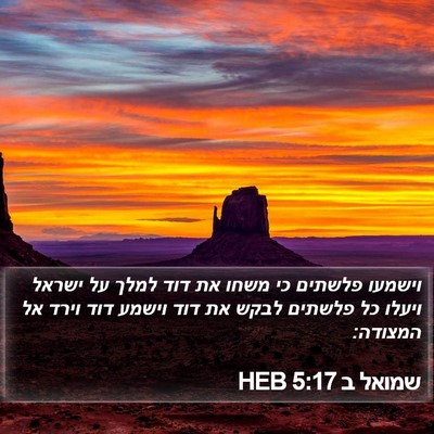 שמואל ב 5:17 HEB Bible Verse Image