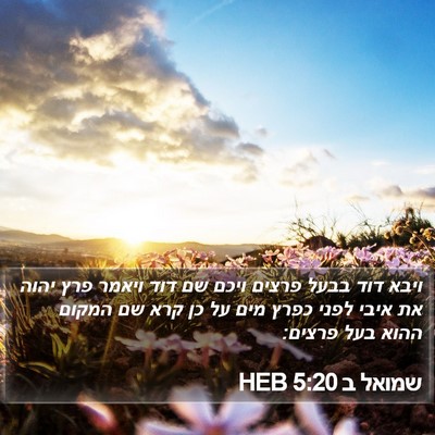 שמואל ב 5:20 HEB Bible Verse Image
