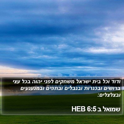 שמואל ב 6:5 HEB Bible Verse Image