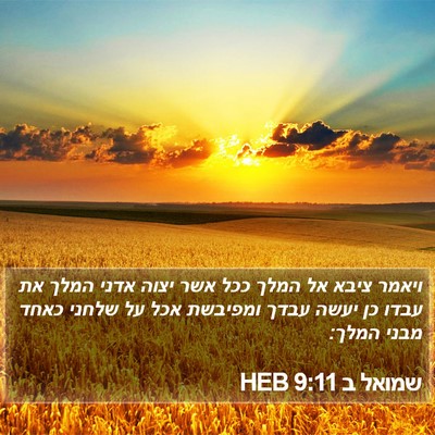 שמואל ב 9:11 HEB Bible Verse Image