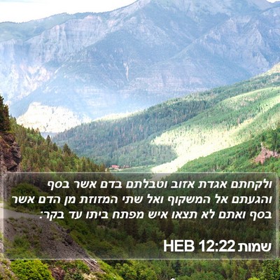 שמות 12:22 HEB Bible Verse Image