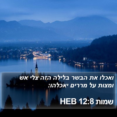 שמות 12:8 HEB Bible Verse Image