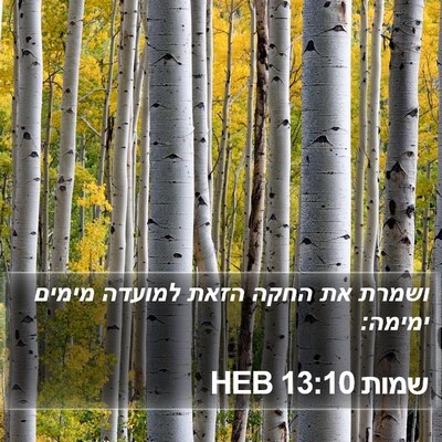 שמות 13:10 HEB Bible Verse Image