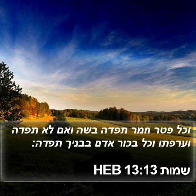 שמות 13:13 HEB Bible Verse Image