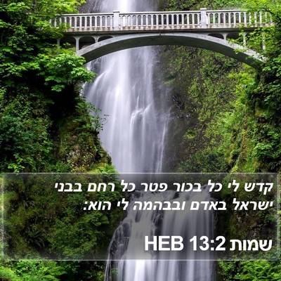 שמות 13:2 HEB Bible Verse Image
