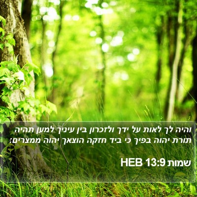 שמות 13:9 HEB Bible Verse Image