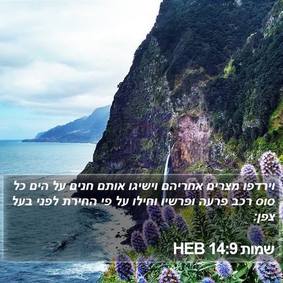 שמות 14:9 HEB Bible Verse Image
