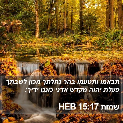 שמות 15:17 HEB Bible Verse Image