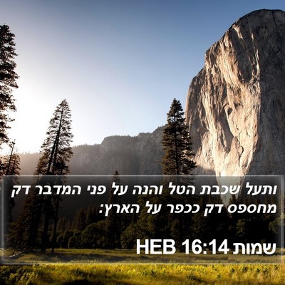 שמות 16:14 HEB Bible Verse Image