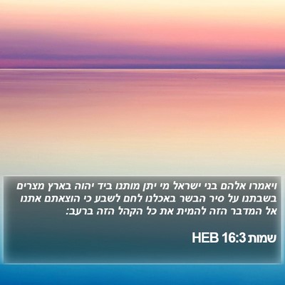 שמות 16:3 HEB Bible Verse Image