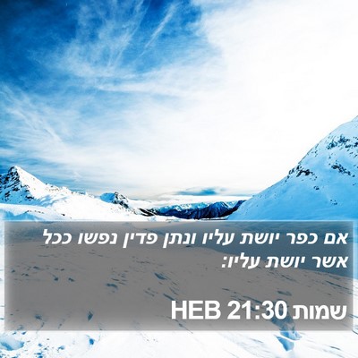 שמות 21:30 HEB Bible Verse Image