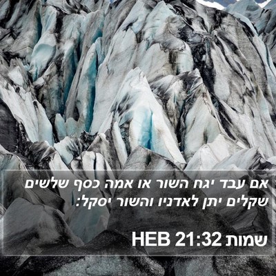 שמות 21:32 HEB Bible Verse Image