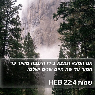 שמות 22:4 HEB Bible Verse Image