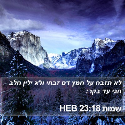שמות 23:18 HEB Bible Verse Image