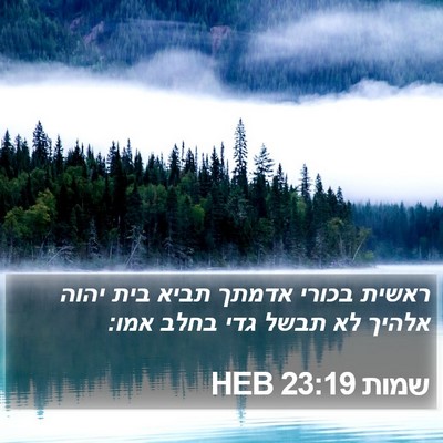 שמות 23:19 HEB Bible Verse Image