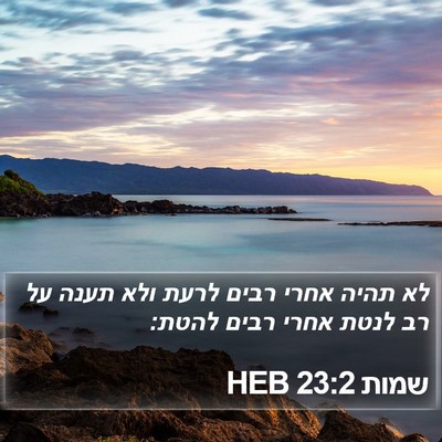 שמות 23:2 HEB Bible Verse Image