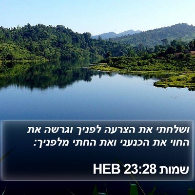 שמות 23:28 HEB Bible Verse Image