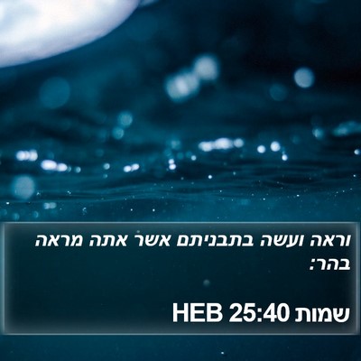 שמות 25:40 HEB Bible Verse Image