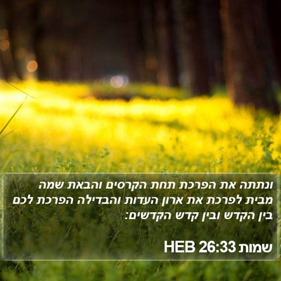 שמות 26:33 HEB Bible Verse Image
