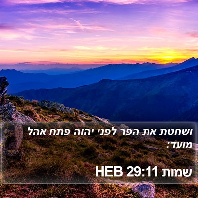 שמות 29:11 HEB Bible Verse Image