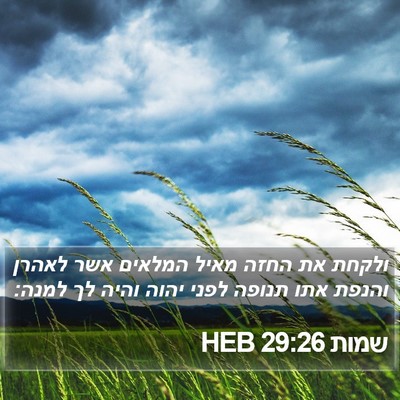 שמות 29:26 HEB Bible Verse Image