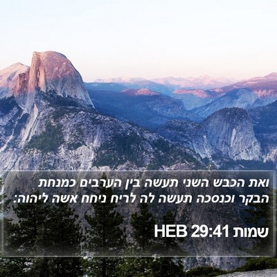 שמות 29:41 HEB Bible Verse Image