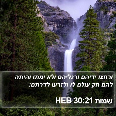 שמות 30:21 HEB Bible Verse Image