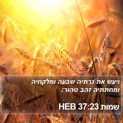 שמות 37:23 HEB Bible Verse Image