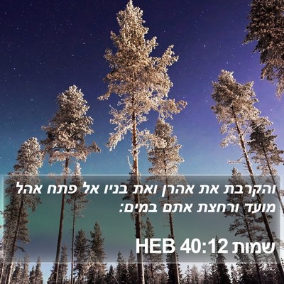שמות 40:12 HEB Bible Verse Image