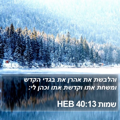 שמות 40:13 HEB Bible Verse Image